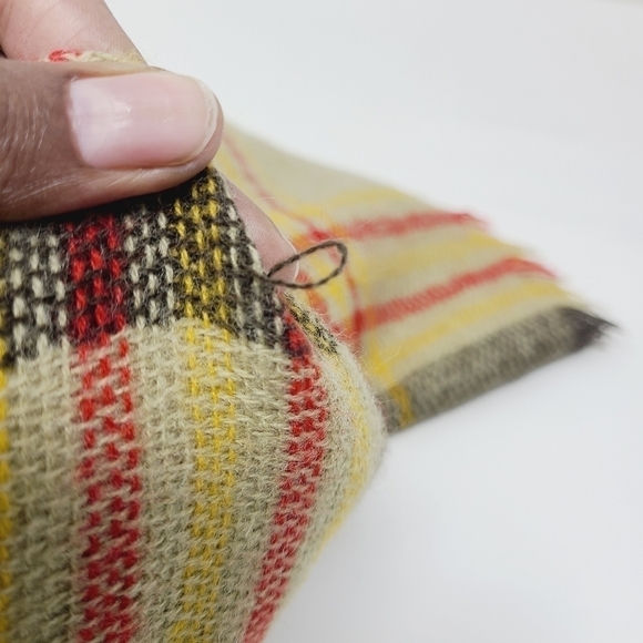 Women's Large Plaid Tan, Brown, Red and Black Infinity Scarf (One Size) - Picture 8 of 16